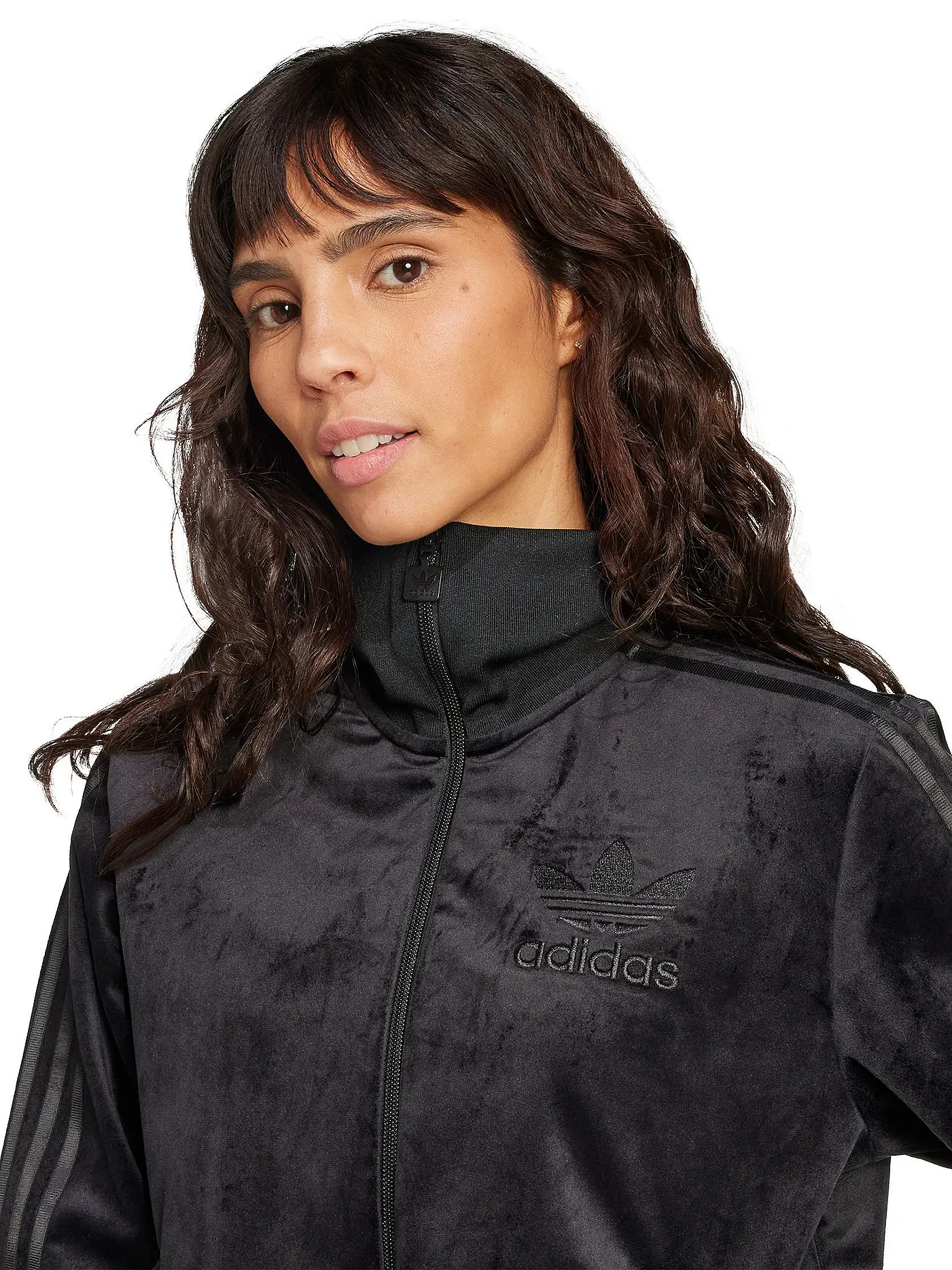 ADIDAS ORIGINALS | Sweatjacke VELVET TT | schwarz