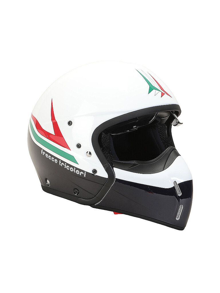 AERONAUTICA MILITARE Motorradhelm aus Carbon White/Blue Navy weiss