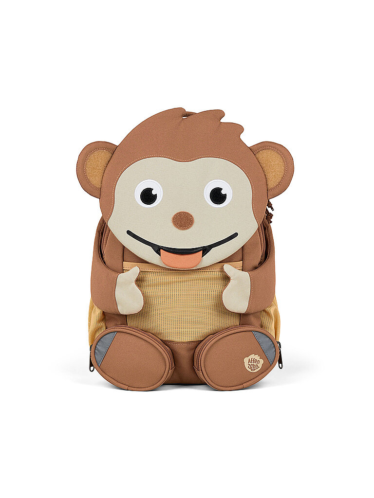 AFFENZAHN Kinder Rucksack Große Freunde - Affe braun