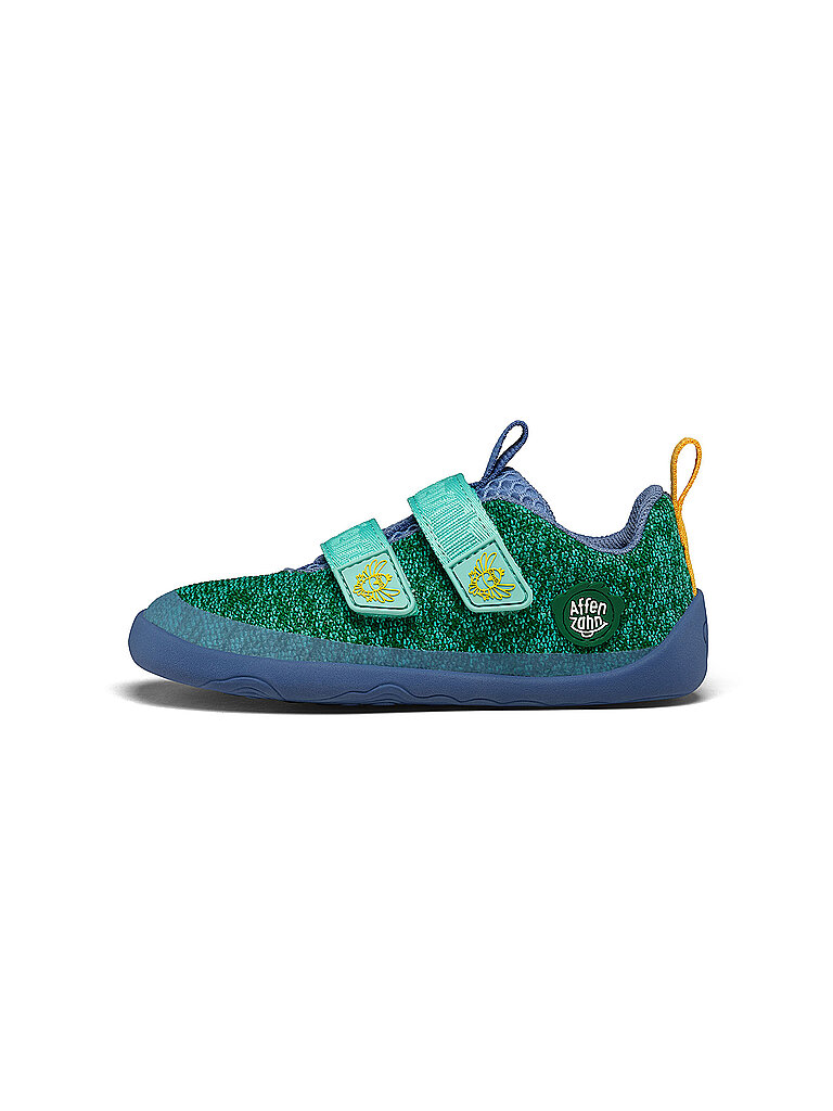 AFFENZAHN Kinder Sneaker KNIT HAPPY Paradiesvogel dunkelgrün | 34