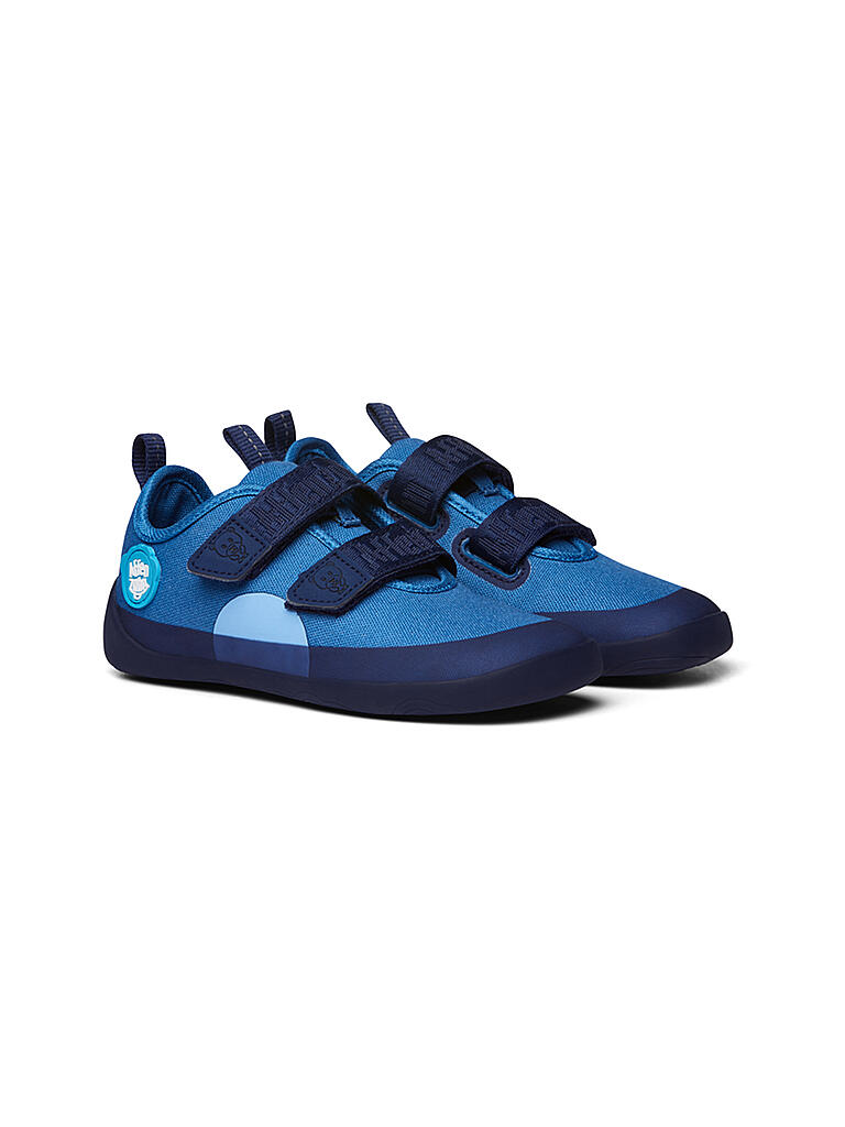 AFFENZAHN | Kinder Barfußschuh Baumwolle - Bär | blau