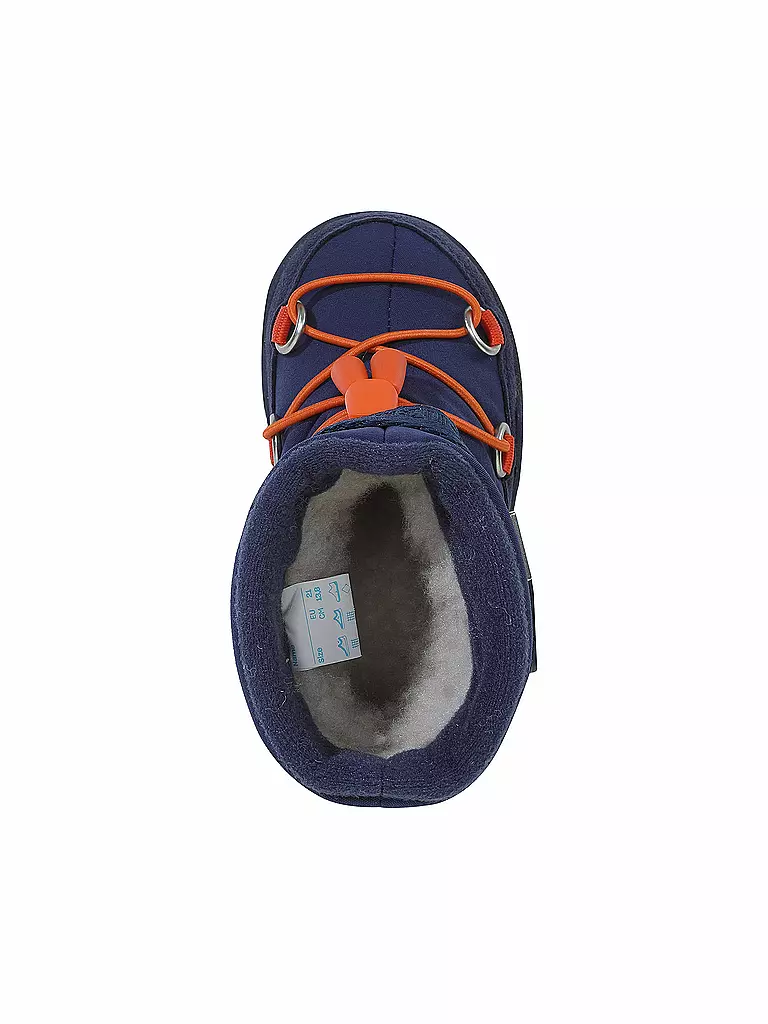 AFFENZAHN | Kinder Barfußschuhe -  Stiefel SNOWY ELEFANT | blau