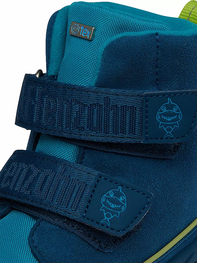 AFFENZAHN | Kinder Barfußschuhe - Boots Hai Jump Midboot | dunkelblau