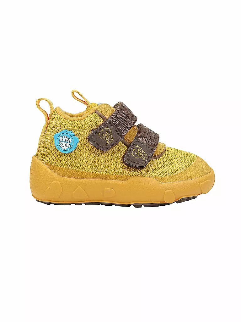 AFFENZAHN | Kinder Barfußschuhe - Boots Tiger Lowboot Happy Smile | gelb