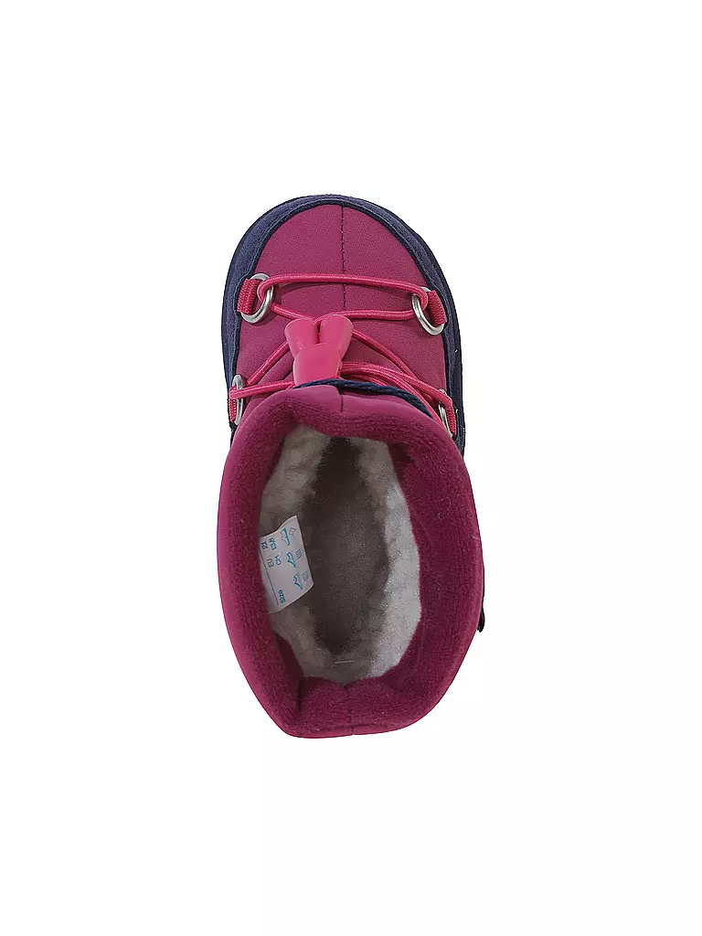 AFFENZAHN | Kinder Barfußschuhe - Stiefel SNOWY Flamingo | beere