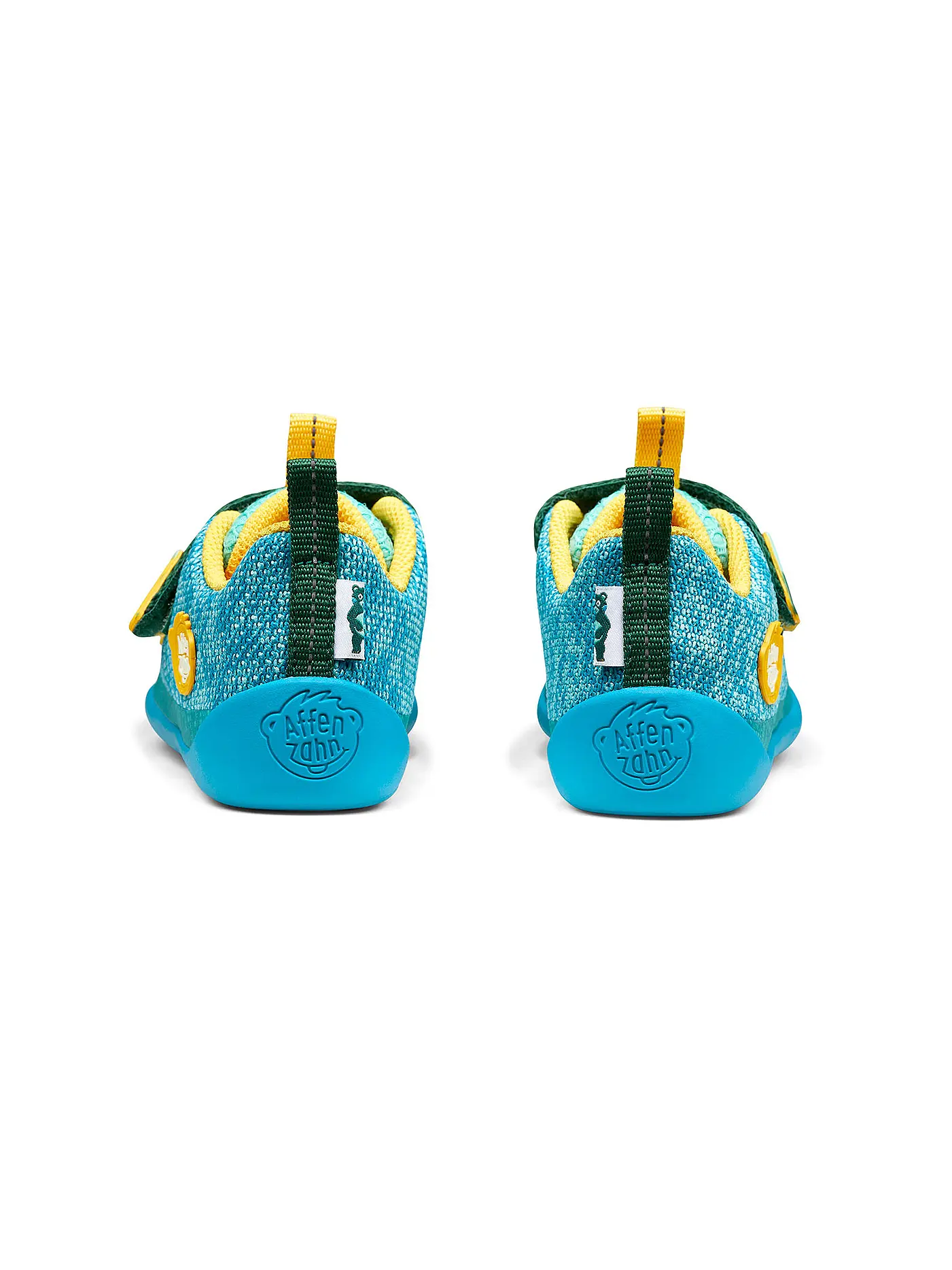 AFFENZAHN | Kinder Barfußschuhe KNIT HAPPY Bär | türkis