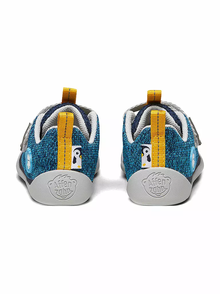 AFFENZAHN | Kinder Barfußschuhe Knit PENGUIN | blau