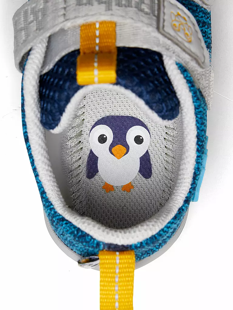 AFFENZAHN | Kinder Barfußschuhe Knit PENGUIN | blau