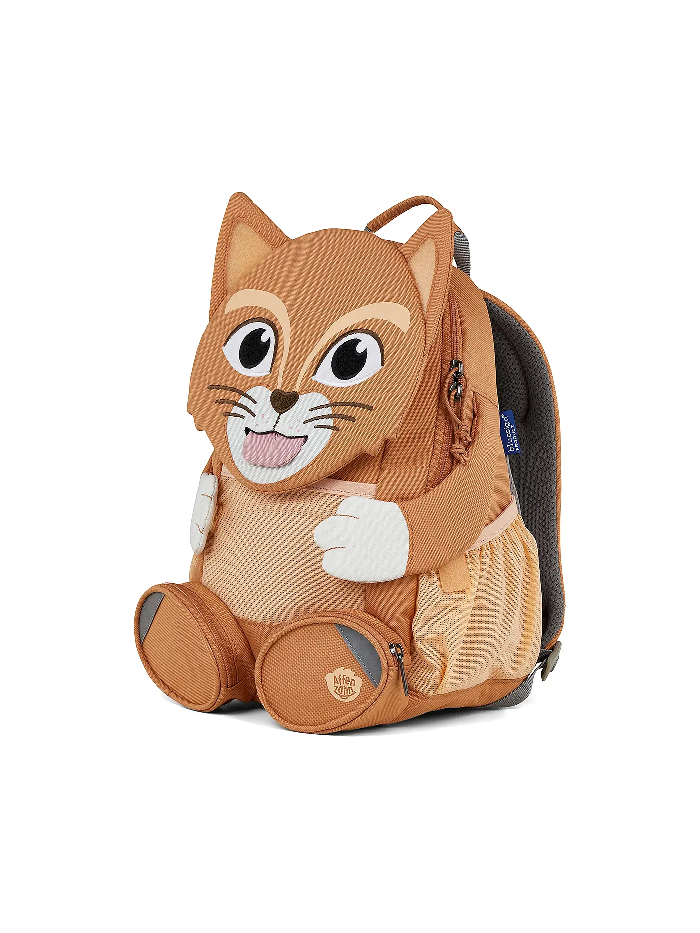 AFFENZAHN | Kinder Rucksack Große Freunde - Katze | braun