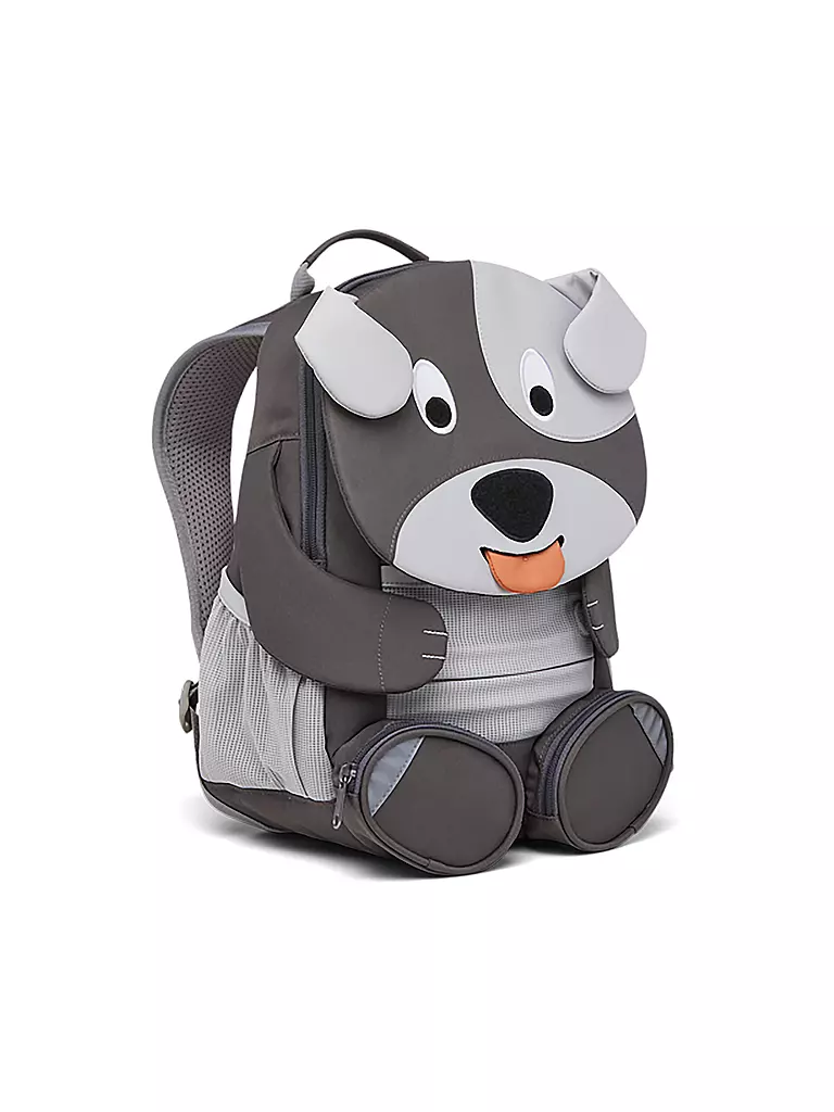 AFFENZAHN | Kinder Rucksack Großer Freund - Hund | grau