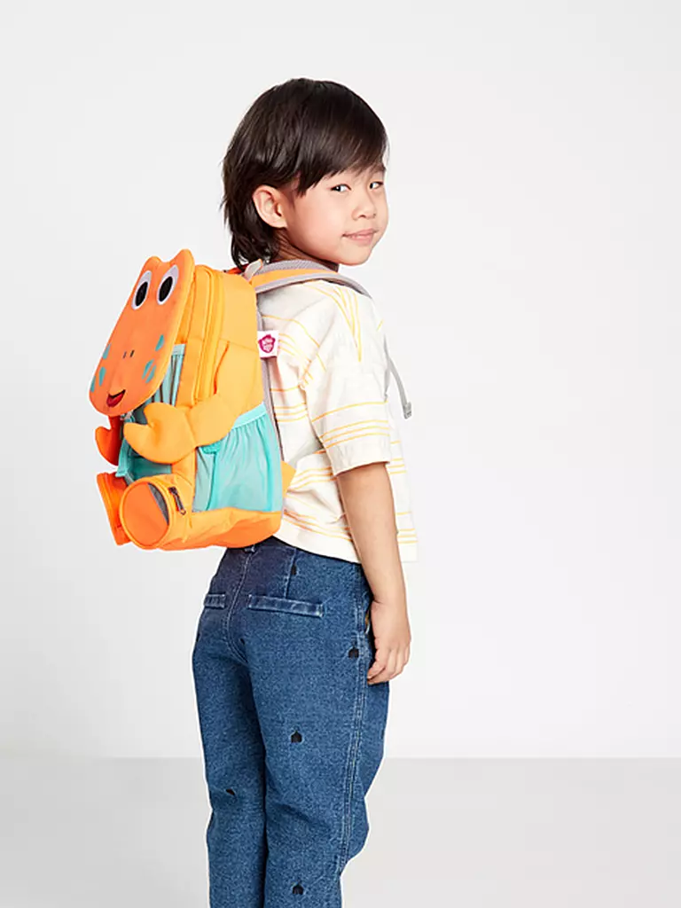 AFFENZAHN | Kinder Rucksack Großer Freund - Krabbe | orange