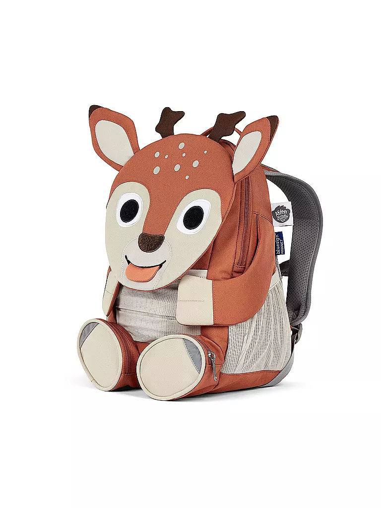 AFFENZAHN | Kinder Rucksack Großer Freund - Reh | hellbraun