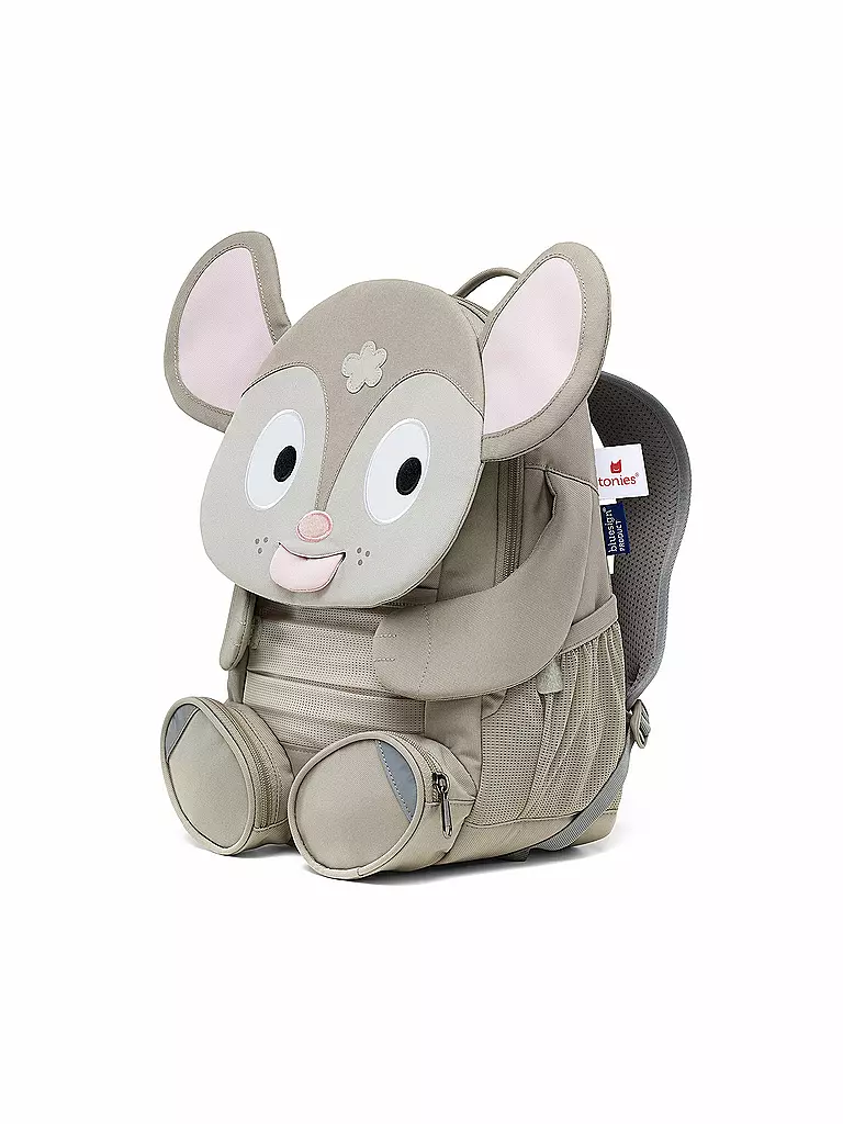 AFFENZAHN | Kinder Rucksack Großer Freund - Tonie Maus | grau