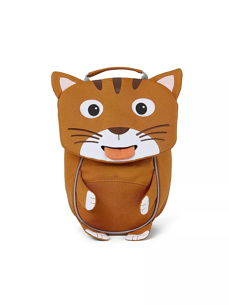 AFFENZAHN | Kinder Rucksack Kleine Freunde - Katze | braun