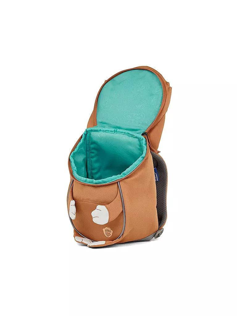 AFFENZAHN | Kinder Rucksack Kleine Freunde - Katze | braun