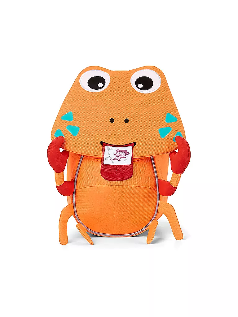 AFFENZAHN | Kinder Rucksack Kleine Freunde Neon - Krabbe | orange