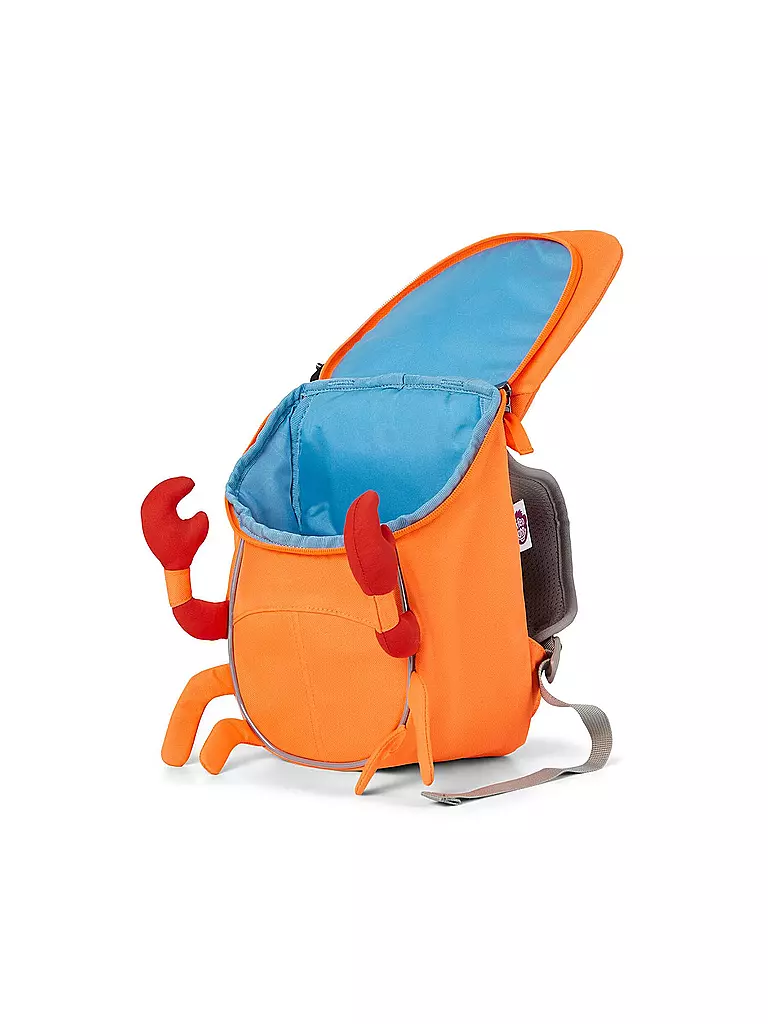 AFFENZAHN | Kinder Rucksack Kleine Freunde Neon - Krabbe | orange