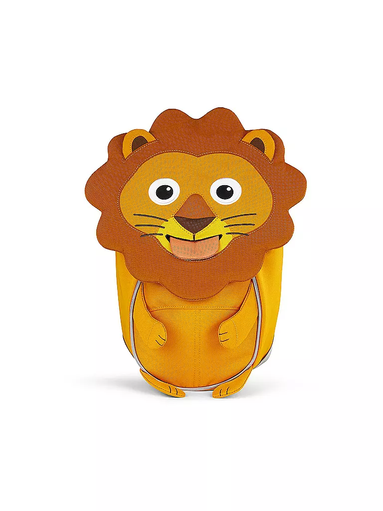 AFFENZAHN | Kinder Rucksack Kleiner Freund - Löwe | orange