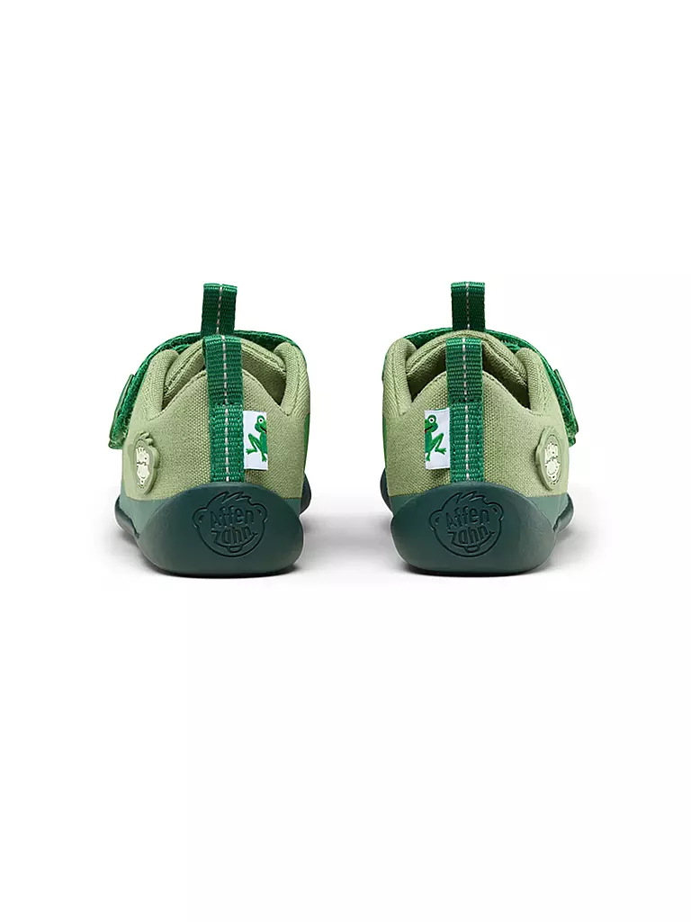 AFFENZAHN | Kinder Sneaker Barfußschuh  COTTON LUCKY Frosch | hellblau