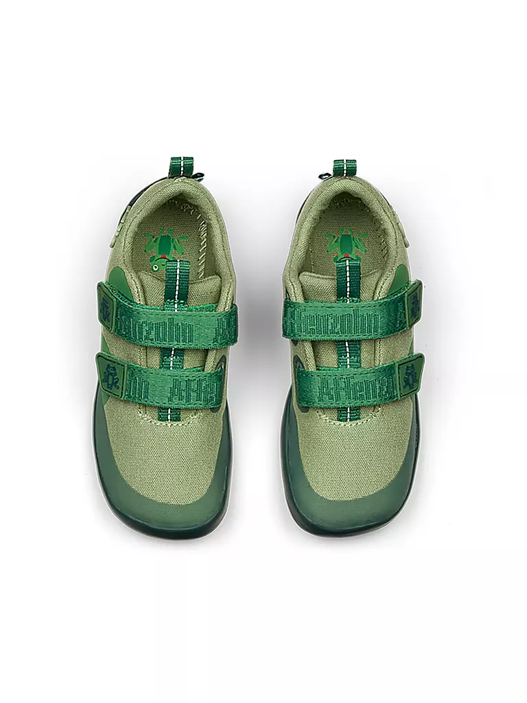 AFFENZAHN | Kinder Sneaker Barfußschuh  COTTON LUCKY Frosch | hellblau