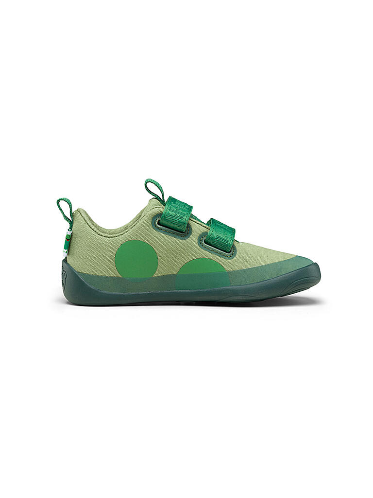 AFFENZAHN | Kinder Sneaker Barfußschuh  COTTON LUCKY Frosch | grün