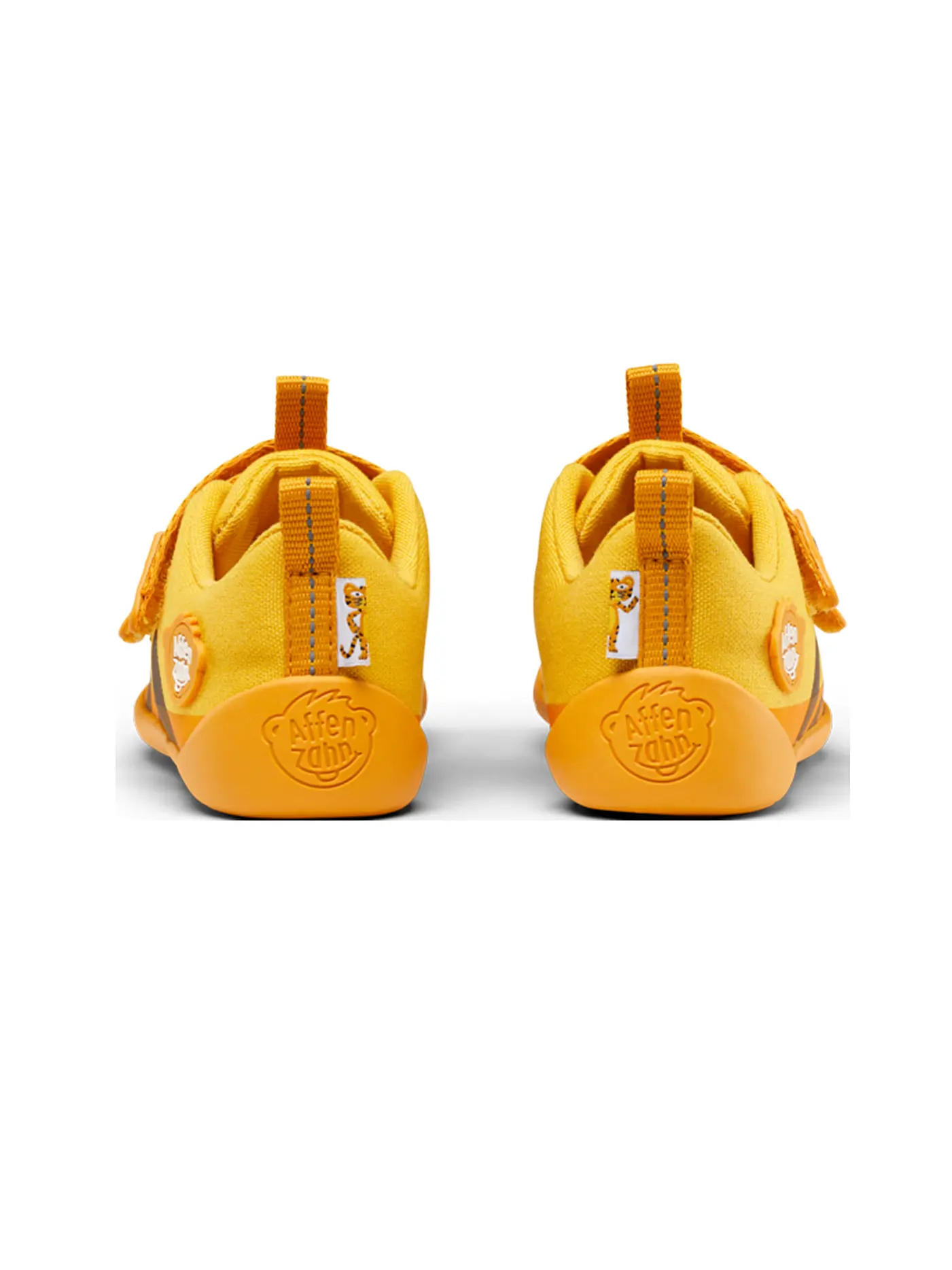 AFFENZAHN | Kinder Sneaker Barfußschuh COTTON LUCKY Tiger | gelb