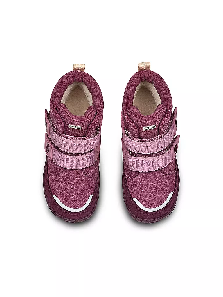 AFFENZAHN | Kinder Stiefel WOLLE COMFY Otter | dunkelrot