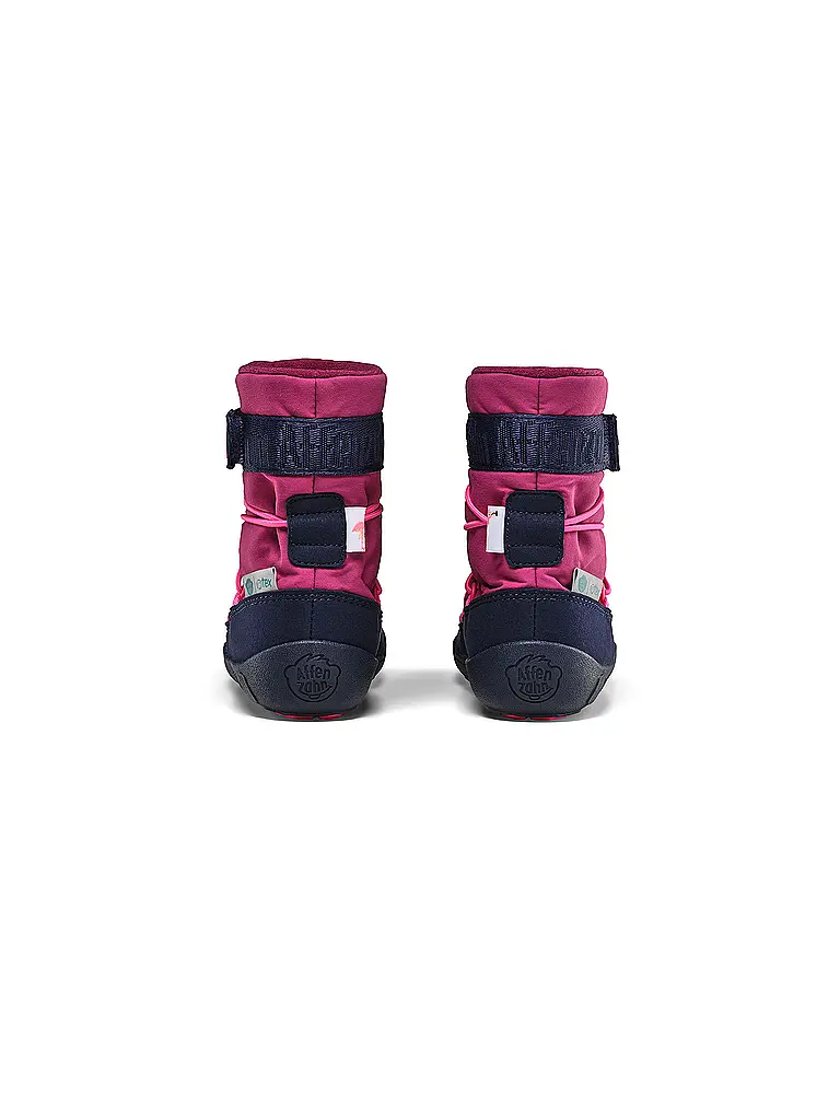 AFFENZAHN | Kinder Winterstiefel  VEGAN SNOWY Flamingo | dunkelrot