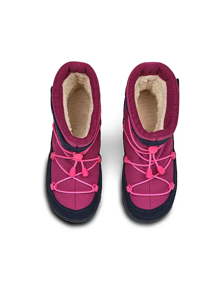 AFFENZAHN | Kinder Winterstiefel  VEGAN SNOWY Flamingo | dunkelrot