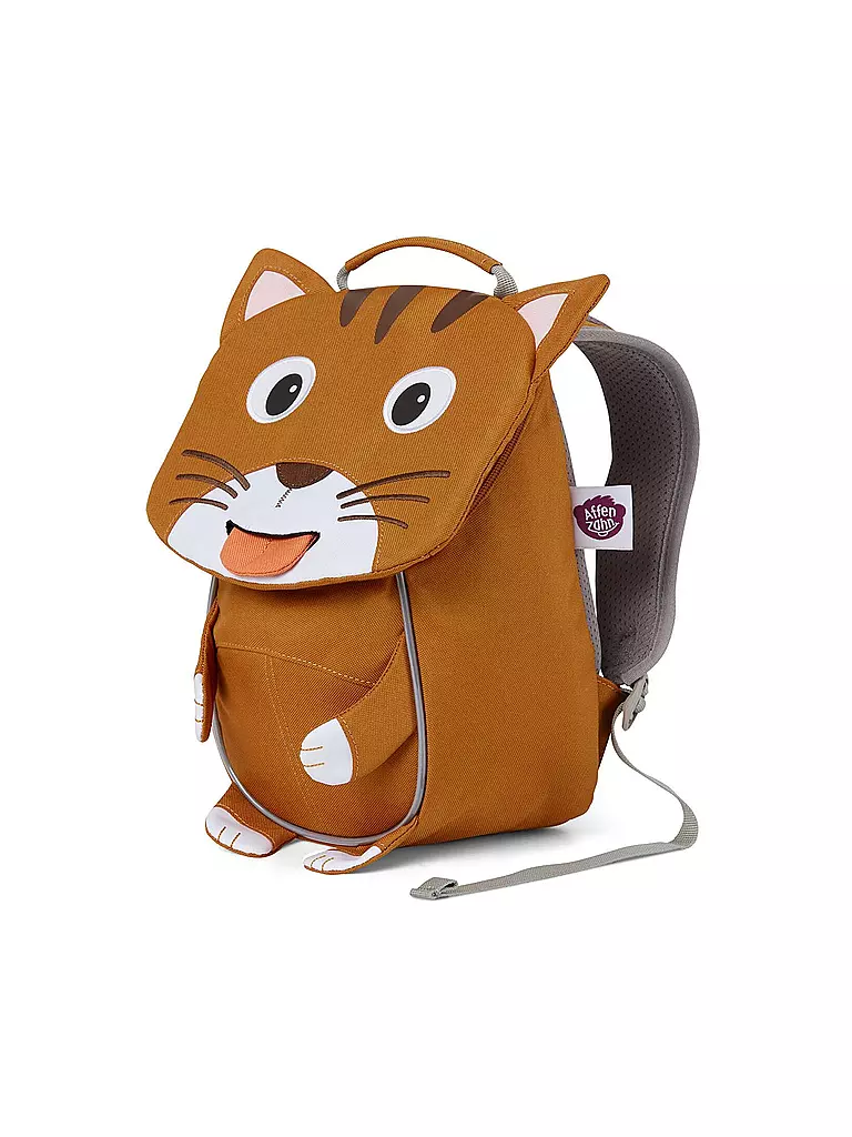 AFFENZAHN | Kinder-Rucksack "Kleine Freunde - Katze" | braun