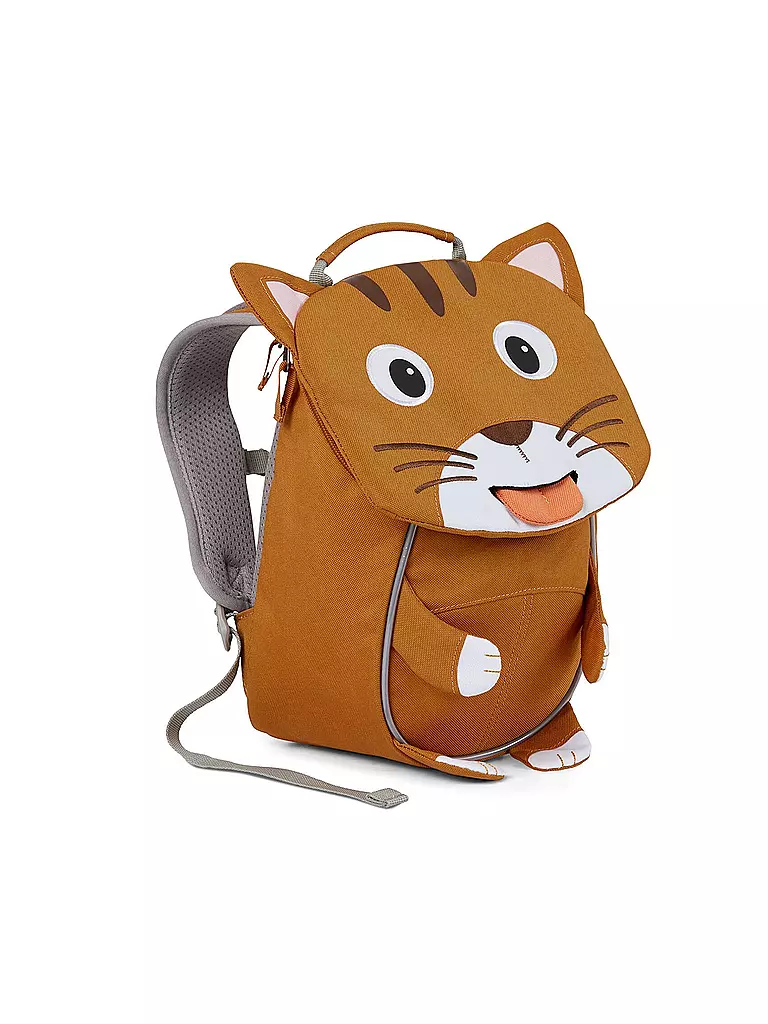 AFFENZAHN | Kinder-Rucksack "Kleine Freunde - Katze" | braun