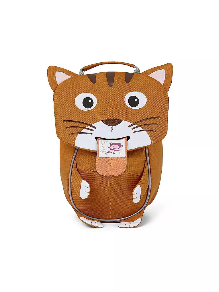 AFFENZAHN | Kinder-Rucksack "Kleine Freunde - Katze" | braun