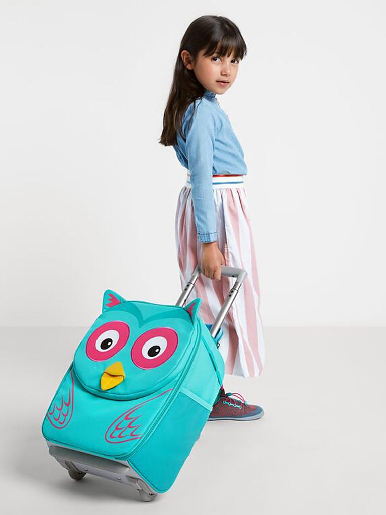 AFFENZAHN | Kindertrolley "Reise Freund - Eluise Eule" | tuerkis