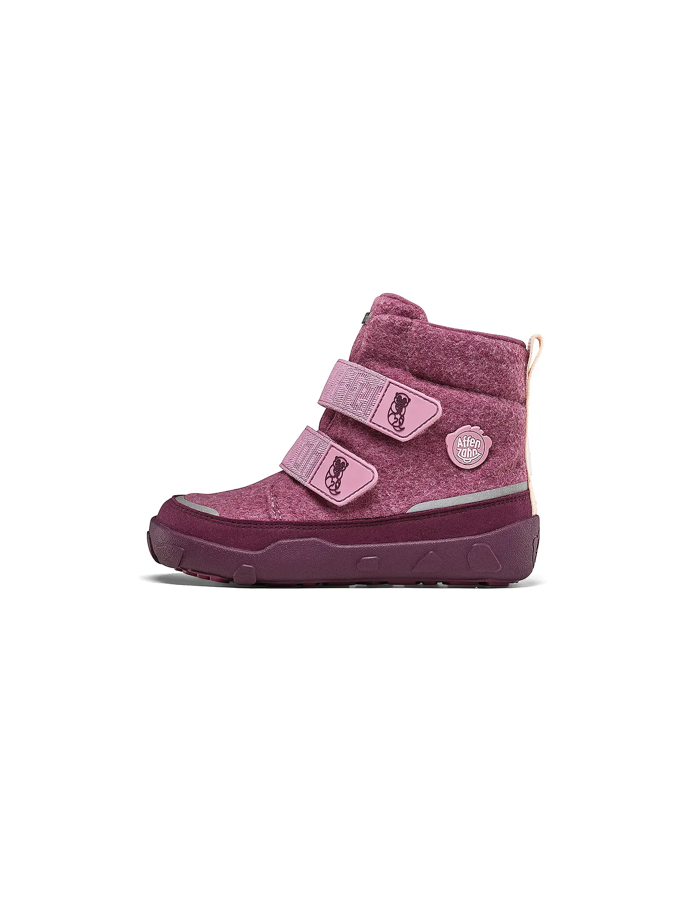 AFFENZAHN | Mädchen Stiefel WOLLE COMFY Otter | dunkelrot