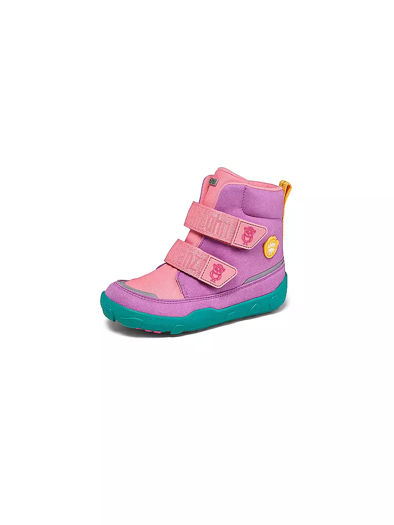 AFFENZAHN | Mädchen Winterstiefel VEGAN COMFY Eule | hellblau