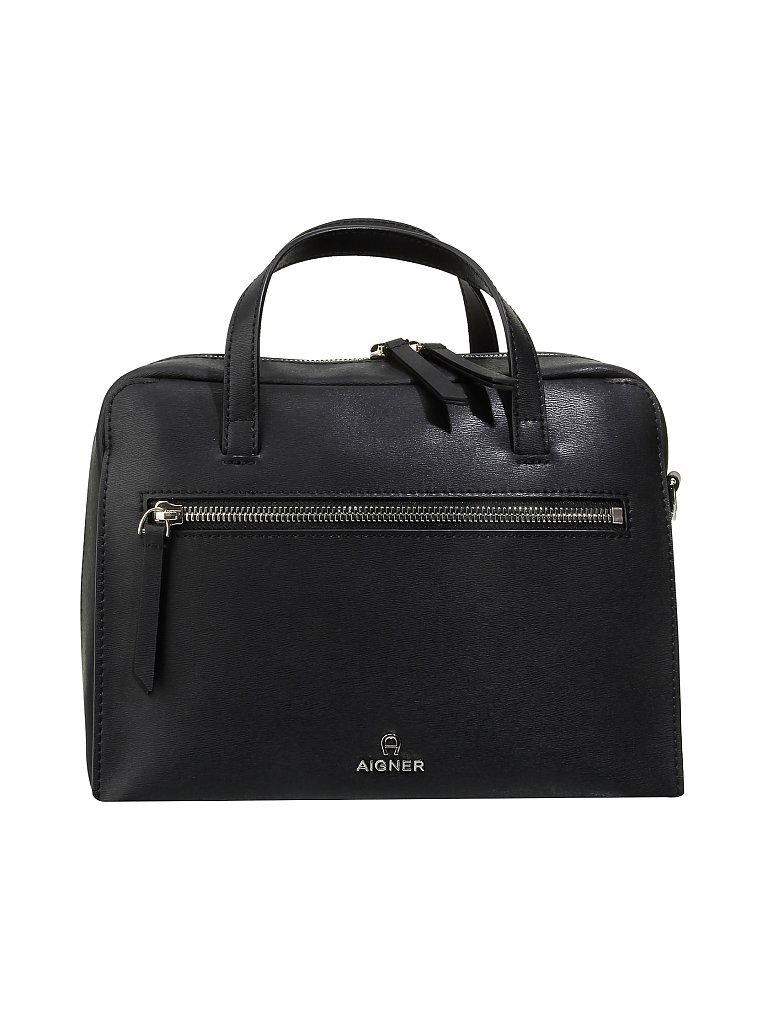 AIGNER Ledertasche - Henkeltasche Pisa M schwarz