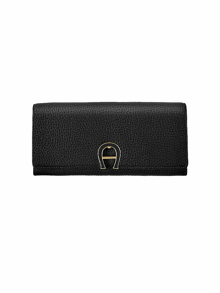 AIGNER Ledergeldbörse Milano schwarz