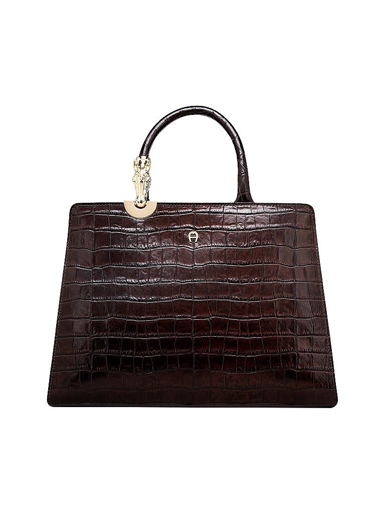 AIGNER Ledertasche Henkeltasche Cybill S braun