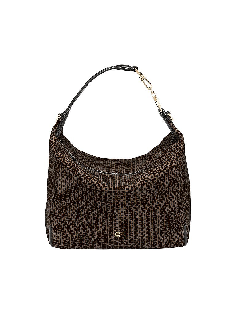 AIGNER Ledertasche Hobo Palermo M braun