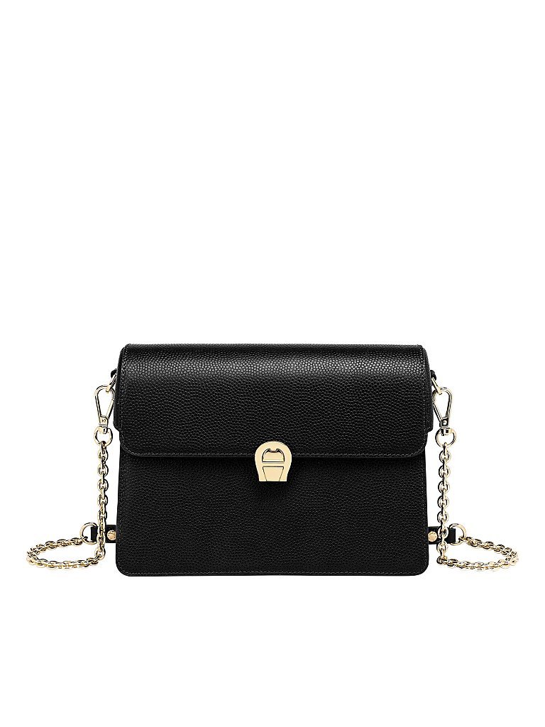 AIGNER Ledertasche Genoveva M schwarz