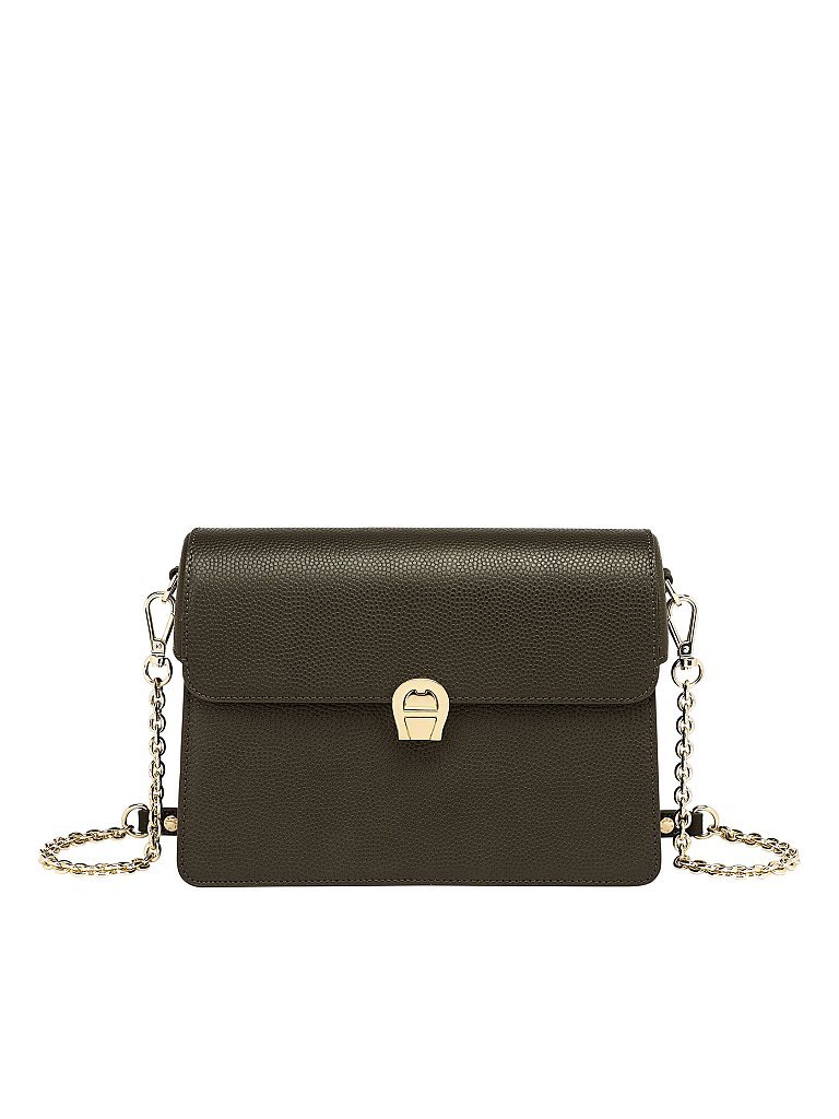 AIGNER Ledertasche Genoveva M grün