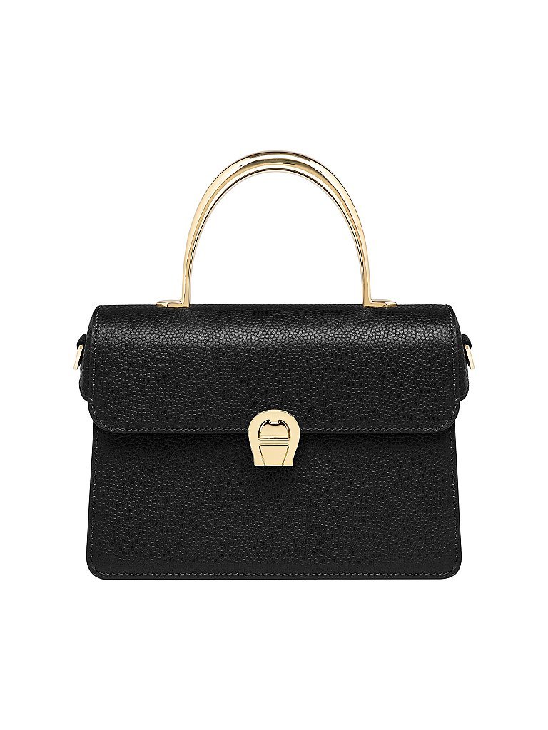 AIGNER Ledertasche Umhängetasche Genoveva S schwarz