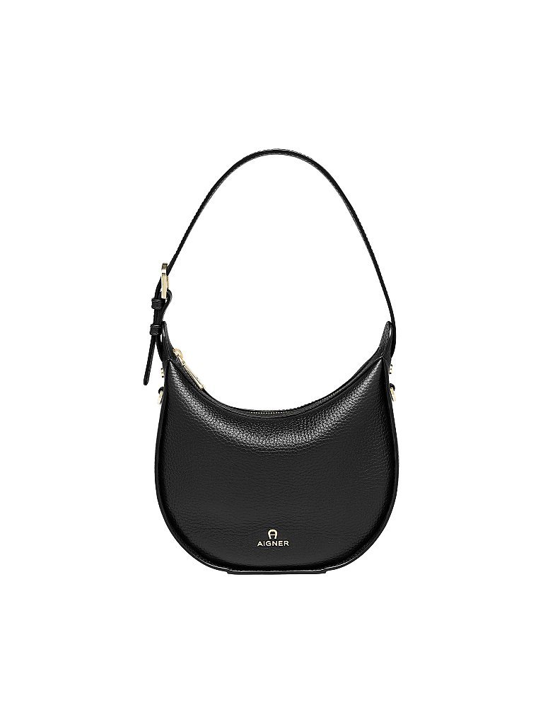 AIGNER Ledertasche Umhängetasche Ivy S schwarz