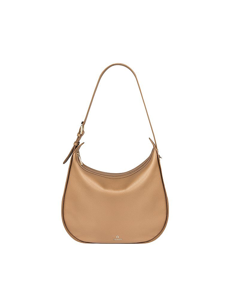 AIGNER Ledertasche Hobo Ivy M beige