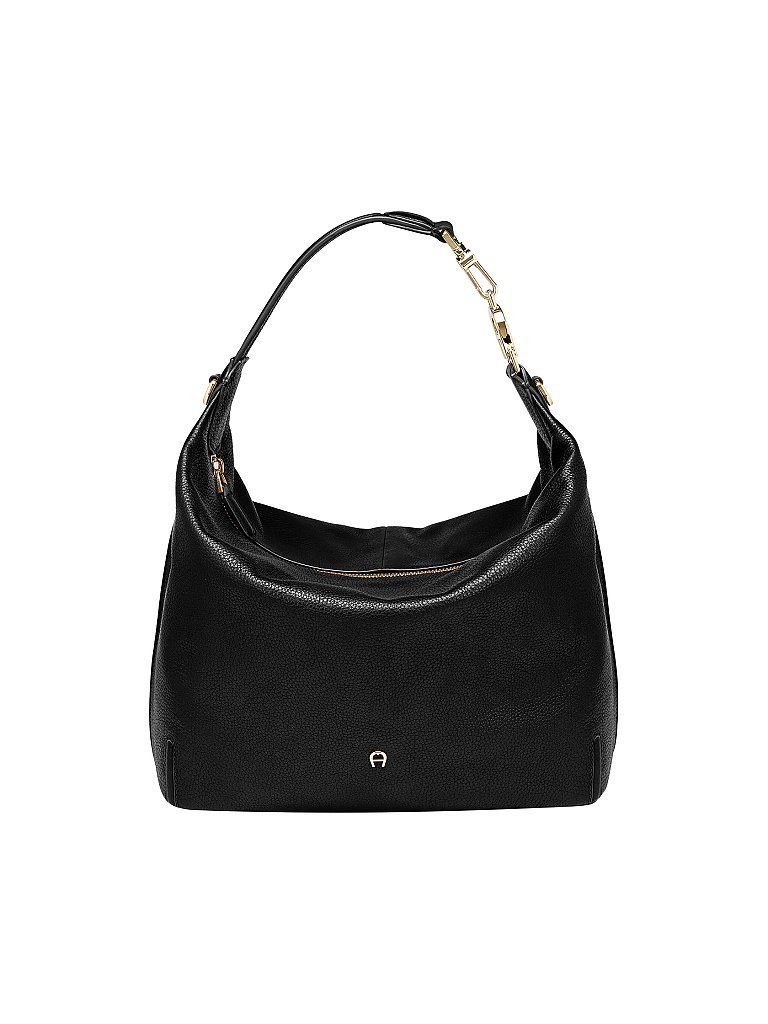 AIGNER Ledertasche Hobo Palermo M schwarz