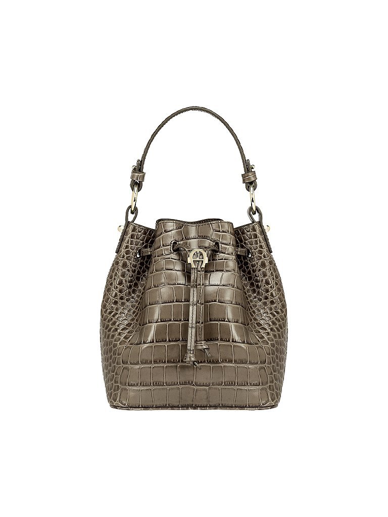 AIGNER Ledertasche - Beuteltasche Tara S grün