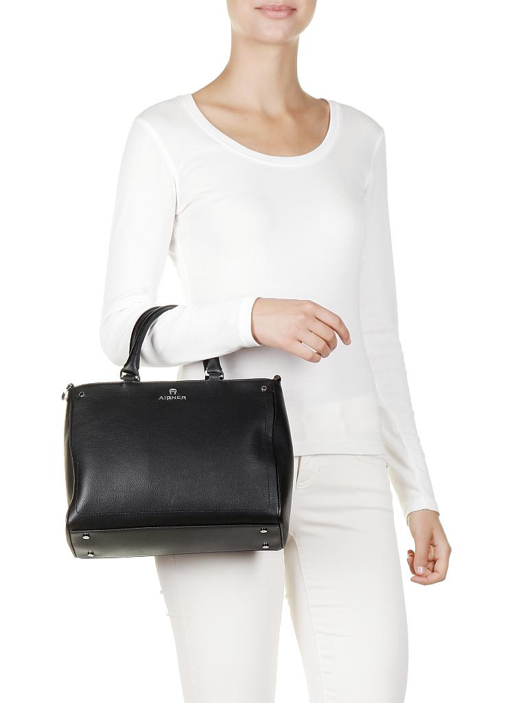 AIGNER | Ledertasche "Ava M" | schwarz