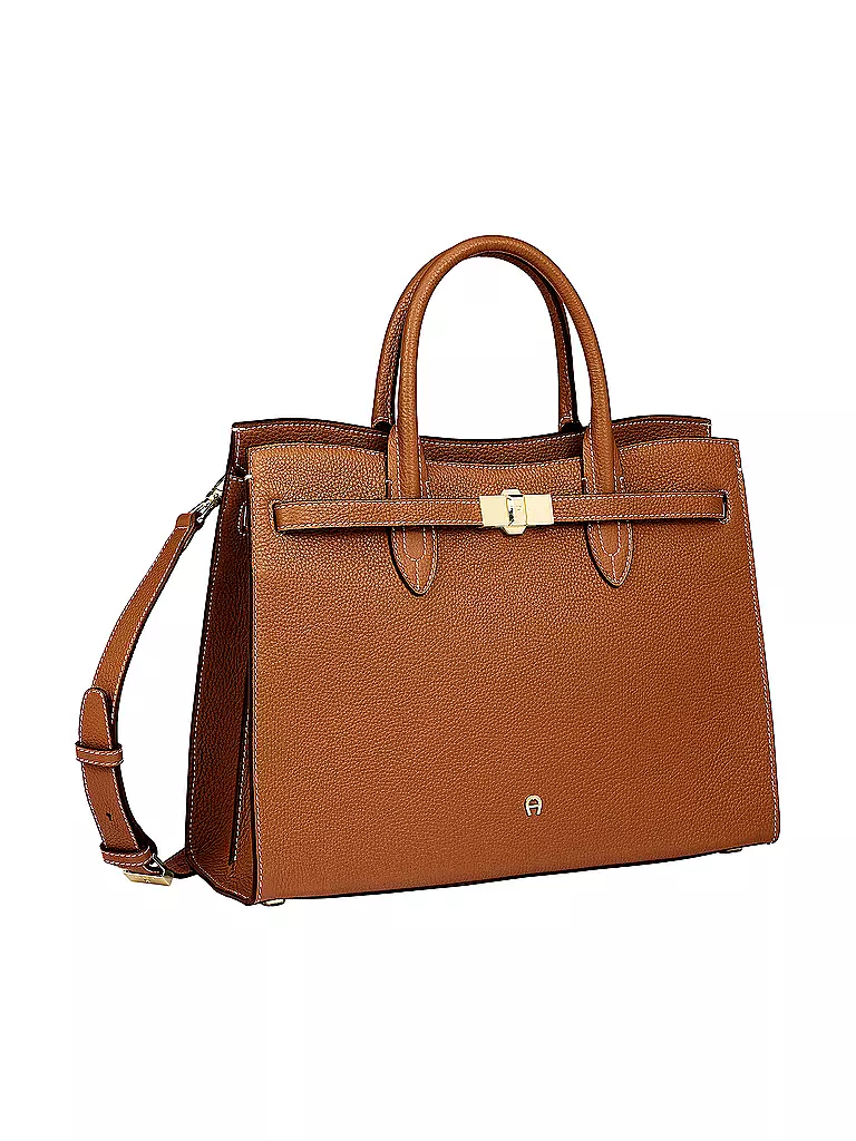 AIGNER | Ledertasche - Henkeltasche FARAH Large | braun