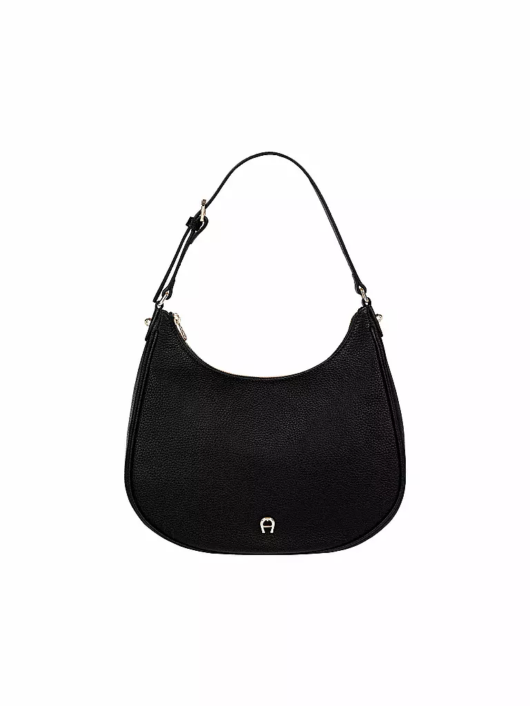 AIGNER | Ledertasche - Hobo Bag DIADORA Medium | schwarz
