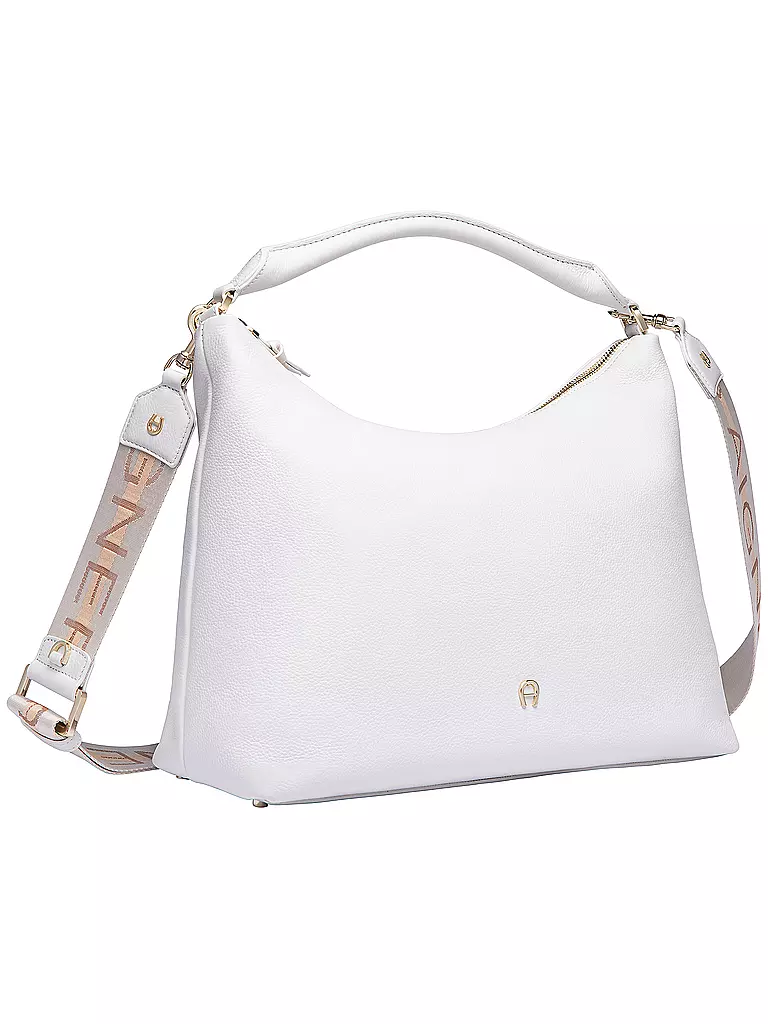 AIGNER | Ledertasche - Hobo Bag ZITA Medium | weiss